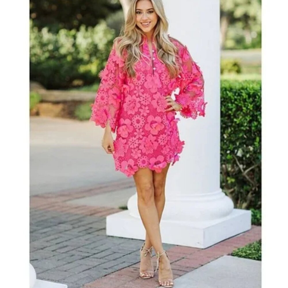 NWT JMarie Seraphina 3D Lace Dress